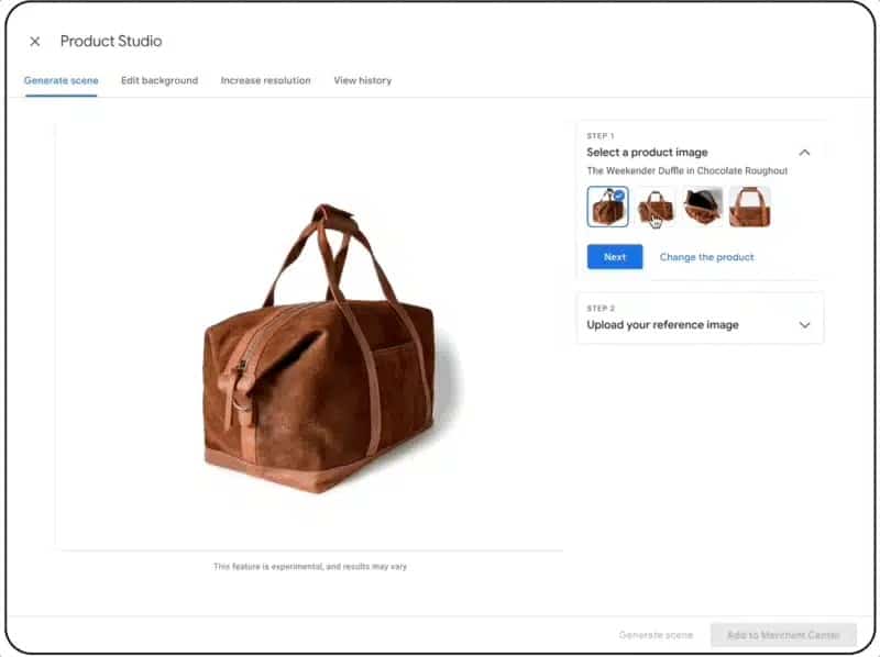 Product studio IA Google Marketing Live