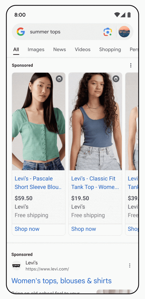 Formats d'annonces IA Google Marketing live